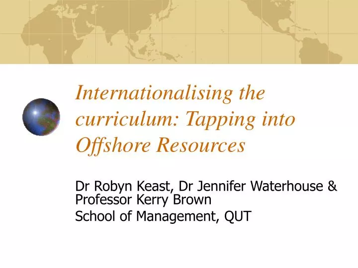 internationalising the curriculum tapping into offshore resources