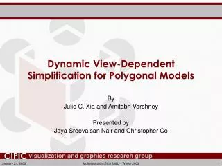 Dynamic View-Dependent Simplification for Polygonal Models