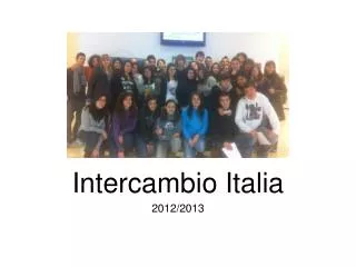 intercambio italia