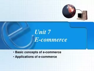 Unit 7 E-commerce