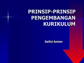 prinsip prinsip pengembangan kurikulum