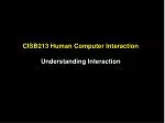 CISB213 Human Computer Interaction Understanding Interaction - slide 1