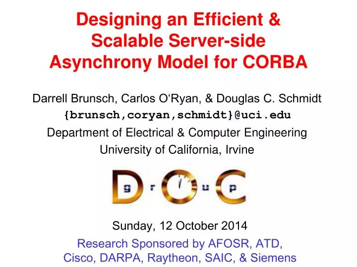 designing an efficient scalable server side asynchrony model for corba