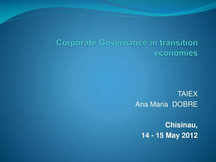 corporate governance in transition economies