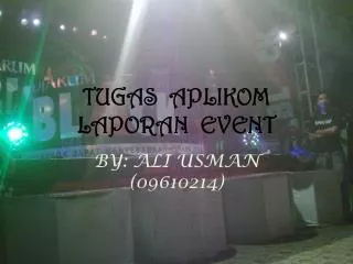 tugas aplikom laporan event