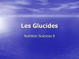 les glucides