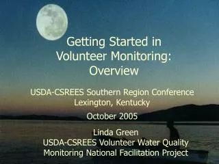 Getting Started in Volunteer Monitoring: Overview