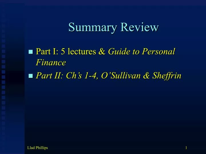 summary review