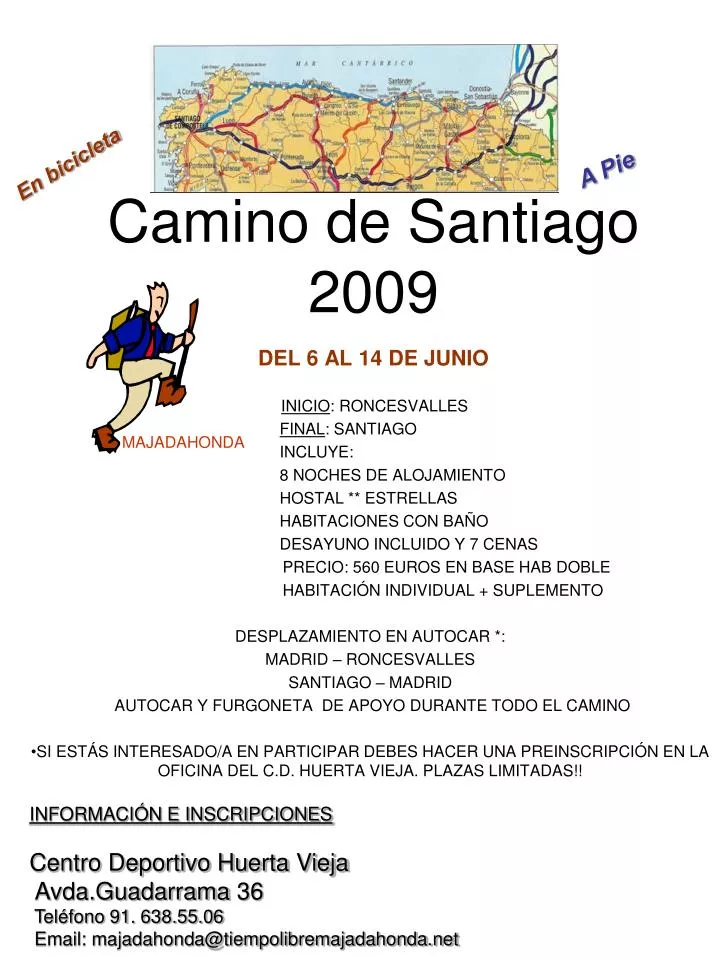 camino de santiago 2009 del 6 al 14 de junio