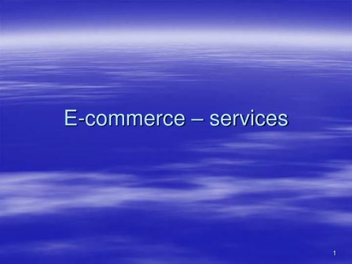 e commerce services