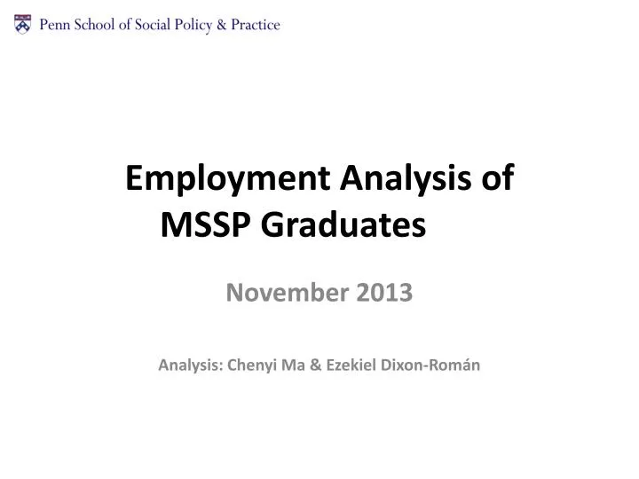 employment analysis of mssp graduates