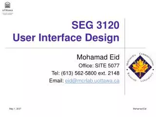SEG 3120 User Interface Design