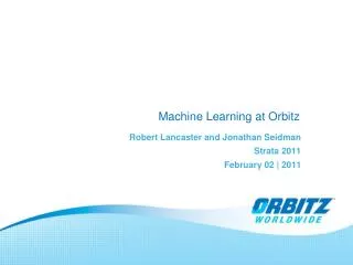 Machine Learning at Orbitz