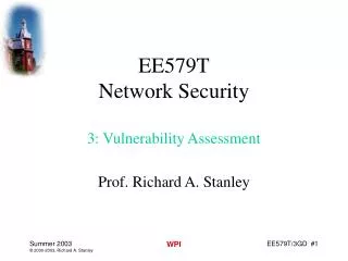 EE579T Network Security 3: Vulnerability Assessment