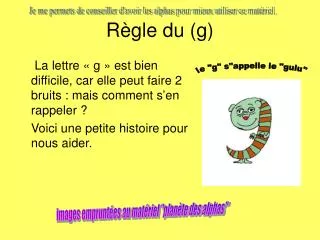 r gle du g