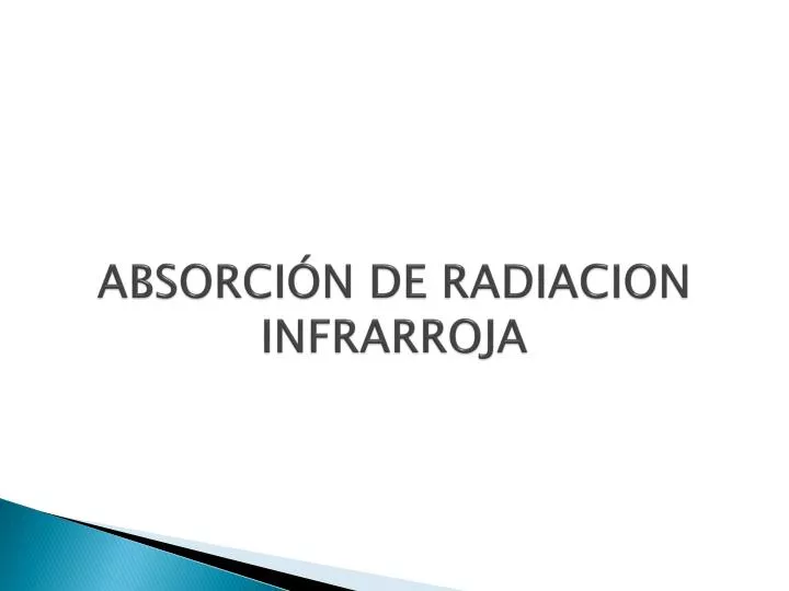 absorci n de radiacion infrarroja