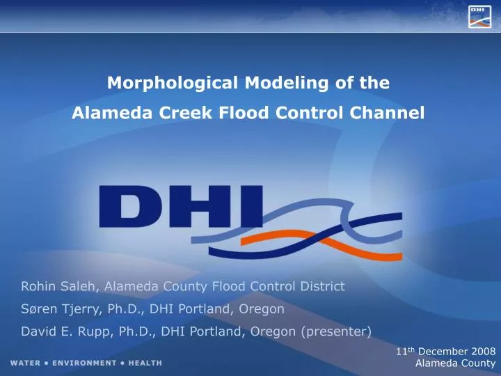 morphological modeling of the alameda creek flood control channel