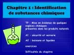 Chapitre 1 : Identification de substances chimiques - slide 1