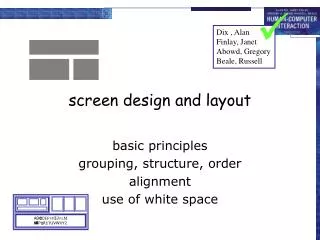 screen design and layout