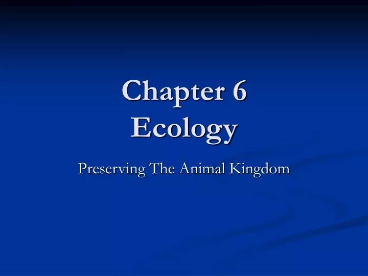 chapter 6 ecology