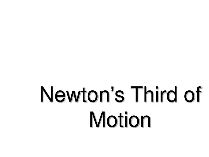 newton s third of motion