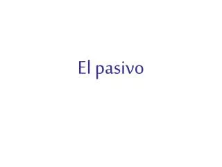 El pasivo