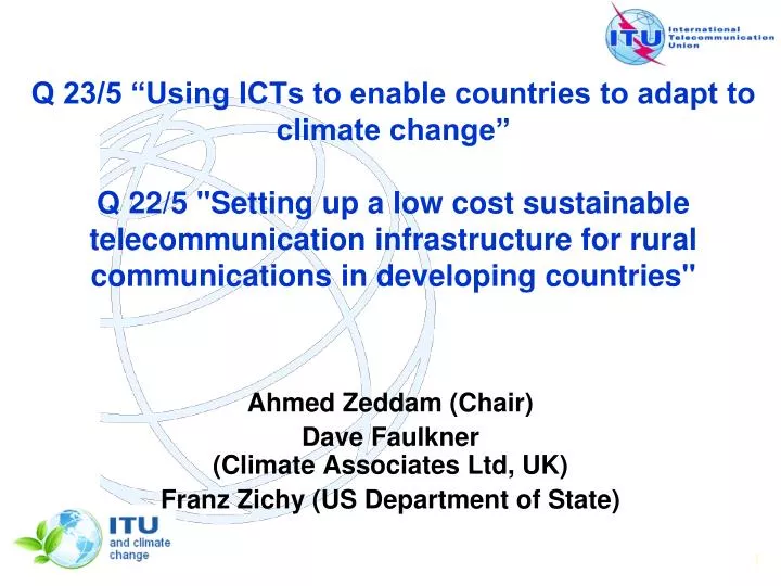 ahmed zeddam chair dave faulkner climate associates ltd uk franz zichy us department of state