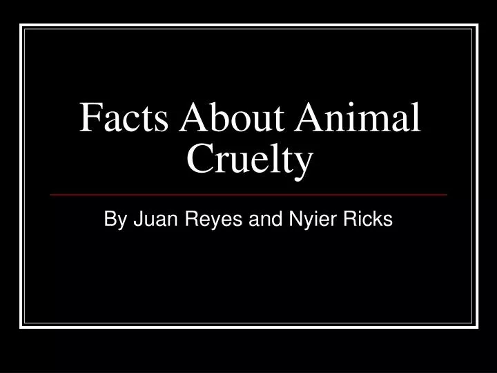 facts about animal cruelty