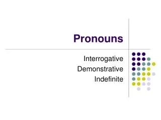 pronouns