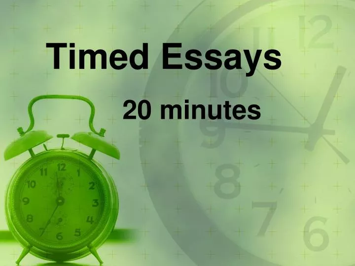 timed essays