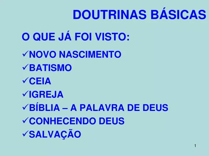 doutrinas b sicas