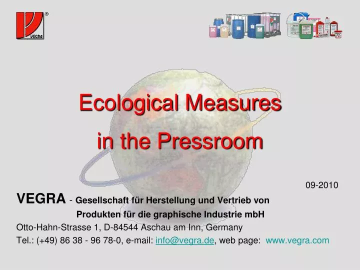 ecological measures in the pressroom