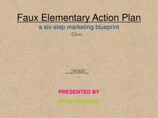 Faux Elementary Action Plan a six - step marketing blueprint