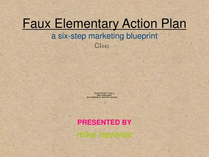 faux elementary action plan a six step marketing blueprint
