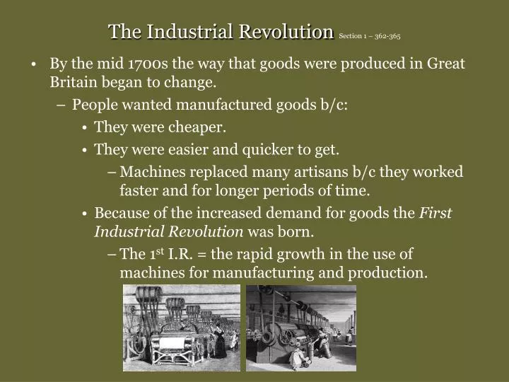 the industrial revolution section 1 362 365