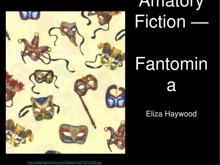 amatory fiction fantomina