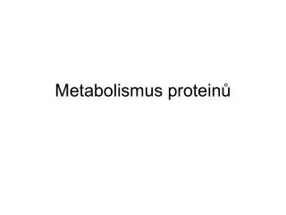 metabolismus protein