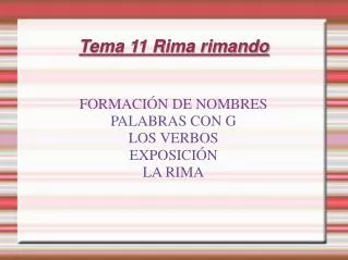 tema 11 rima rimando