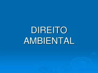 direito ambiental