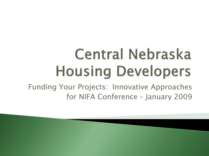 central nebraska housing developers