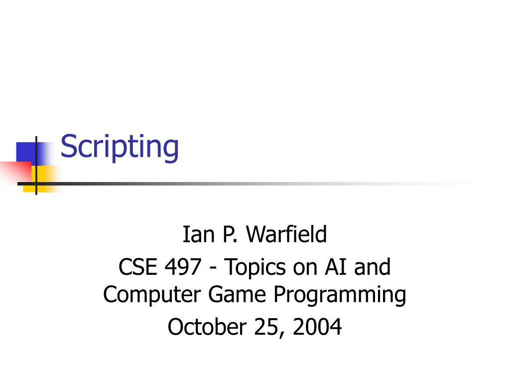 PPT - Scripting PowerPoint Presentation, free download - ID:5458670