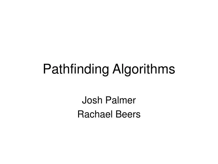 pathfinding algorithms