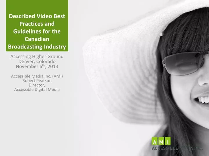 described video best practices and guidelines for the canadian broadcasting industry