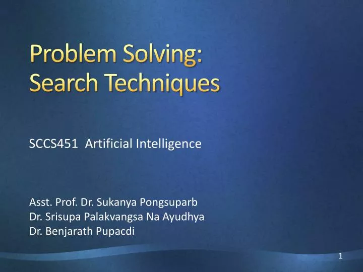 problem solving search techniques