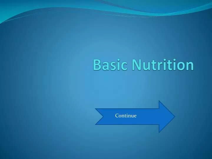 basic nutrition