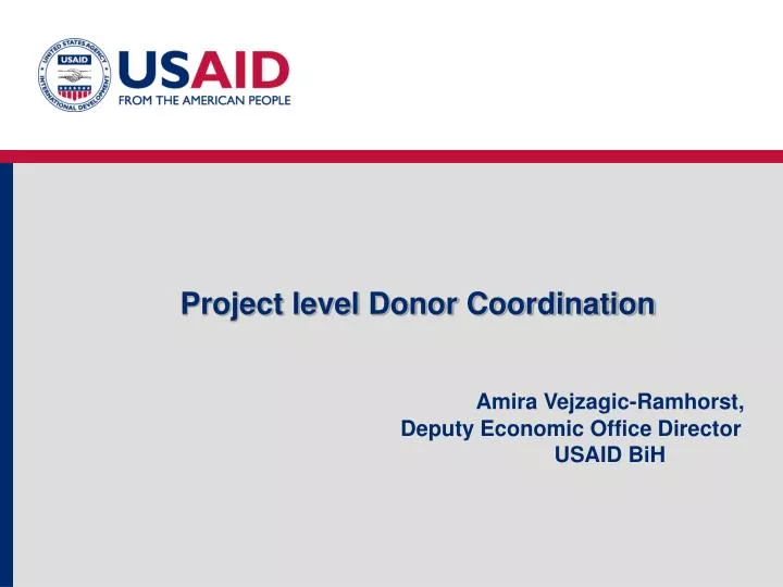project level donor coordination amira vejzagic ramhorst deputy economic office director usaid bih