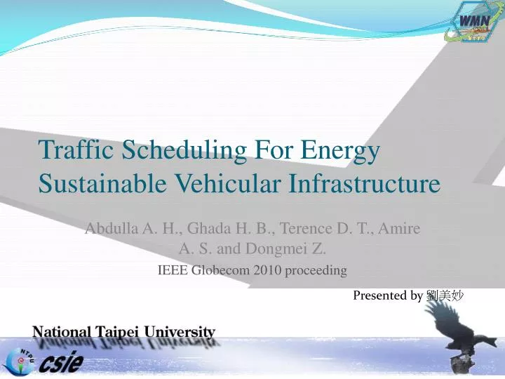 traffic scheduling for energy sustainable vehicular infrastructure