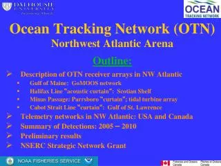 Ocean Tracking Network (OTN) Northwest Atlantic Arena Outline: