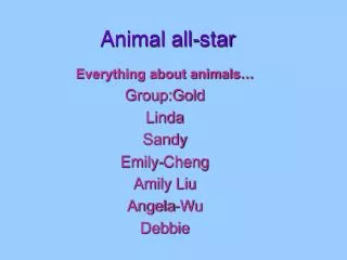 Animal all-star