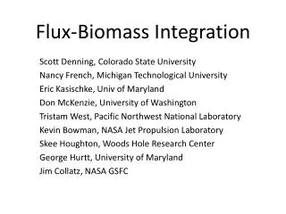Flux-Biomass Integration